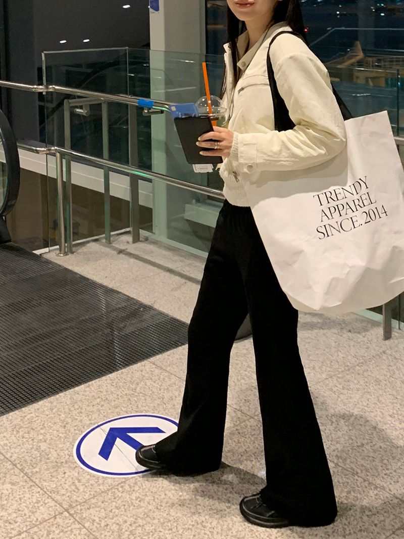 [MADE] Airport long bootcut banding pants -Basic