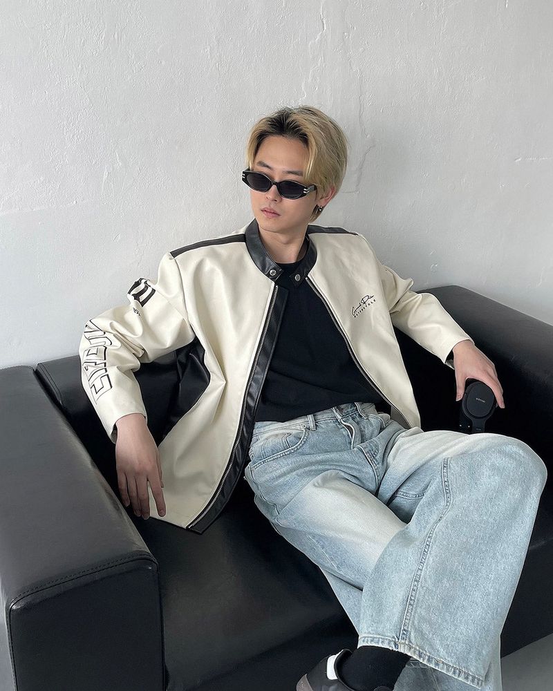 90's Bike Leather Jacket (2 colors)