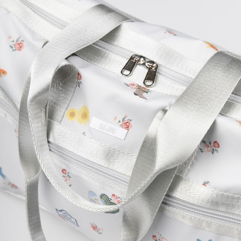 Floral Monogram Cylinder Bag Cool-Gray