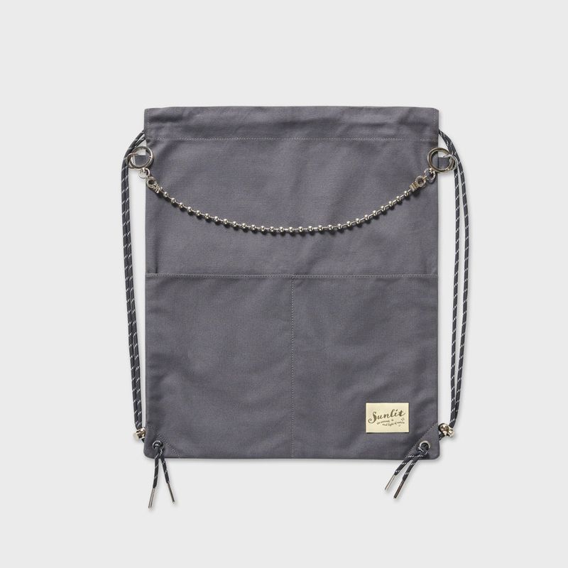 COTTON GYM SACK (CHARCOAL)