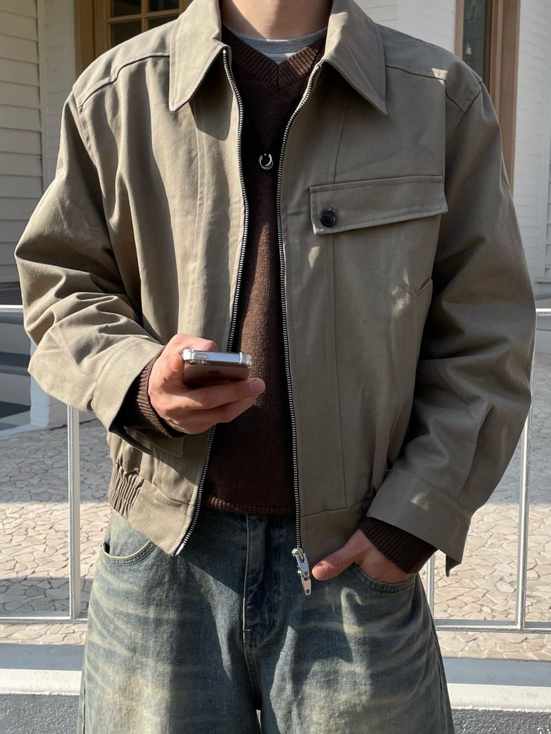 City Collar Blouson Jacket (2 Colors)