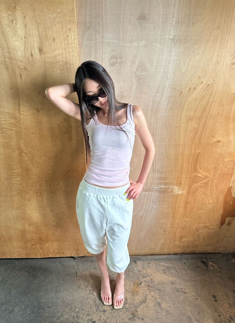 balloon sweat capri pants
