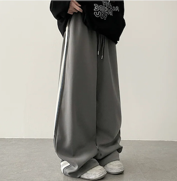 Enz Side Track Line Wide Pants
