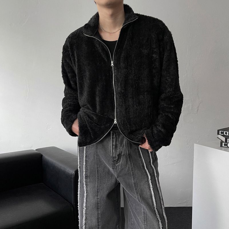 90's Lavin High Neck Soft Fur Zip-Up (2 colors)
