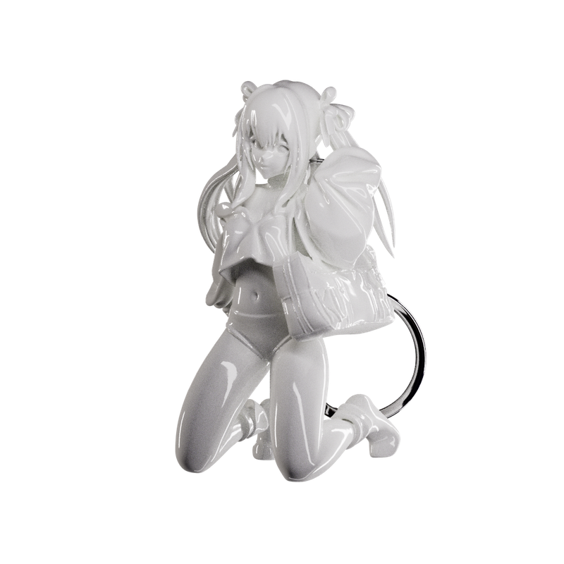 KUROKAMI MOTEL(クロカミモーテル)の「Bicchi Keychain - White(Toys/Key Holders)」