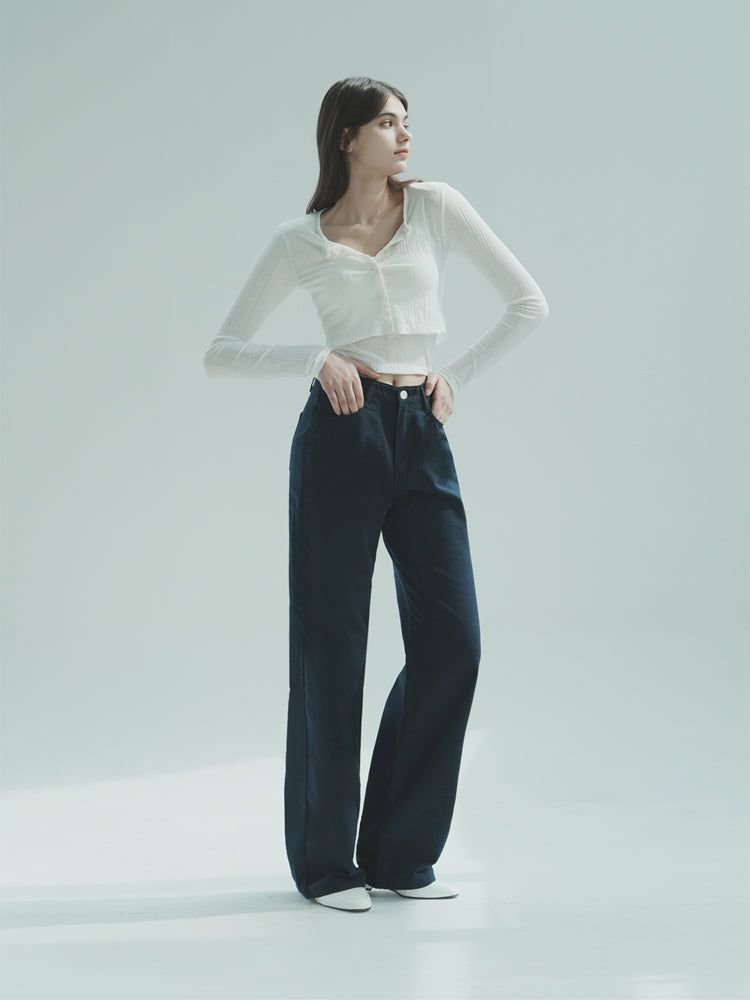 W1010 LINEN WIDE PANTS_NAVY