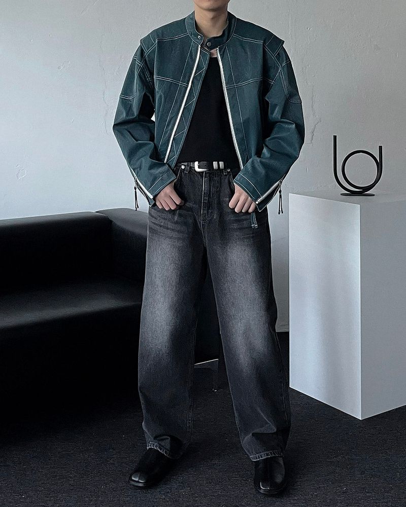 MG Glossy Biker Jacket (3 colors)
