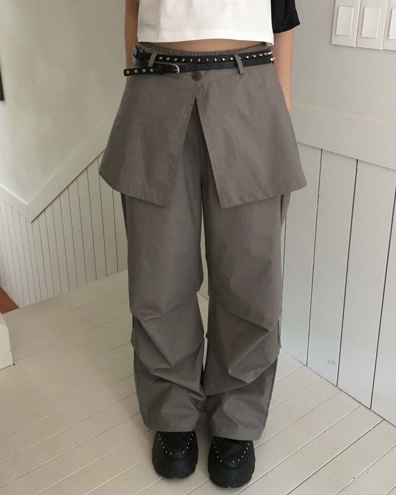 Pintuck skirt pants