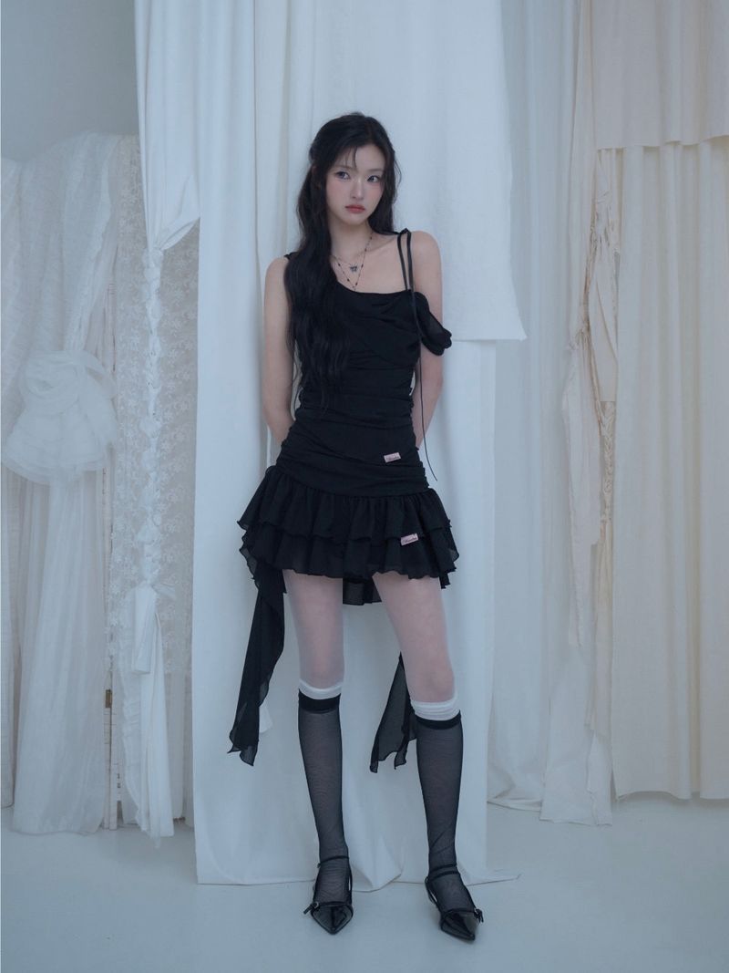 Glow Chiffon Shirred Sleeveless Blouse