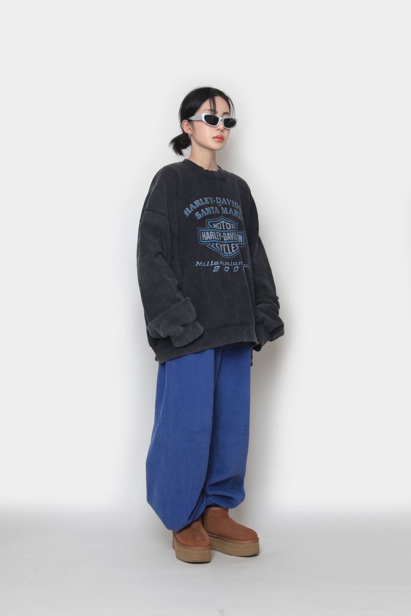 wool fluff balloon jogger pants