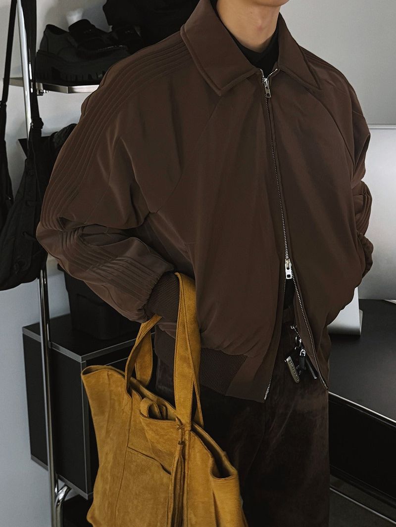 ASCLO（エジュクロ）の「ASCLO Glossy Winter Track Padded Blouson (3color)（Jackets/Outerwear）」