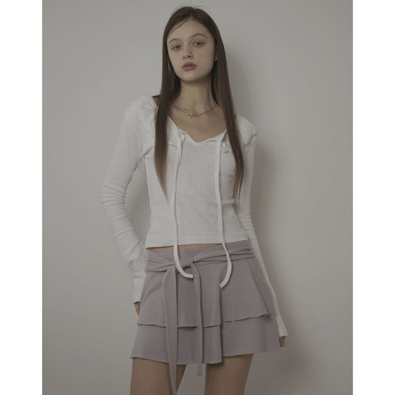 PLIE SKIRT-MAUVE GRAY