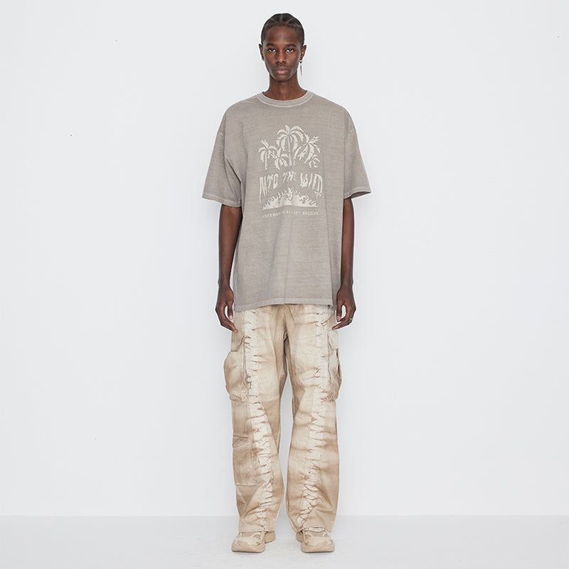 Dyeing Cargo Banding Pants Beige