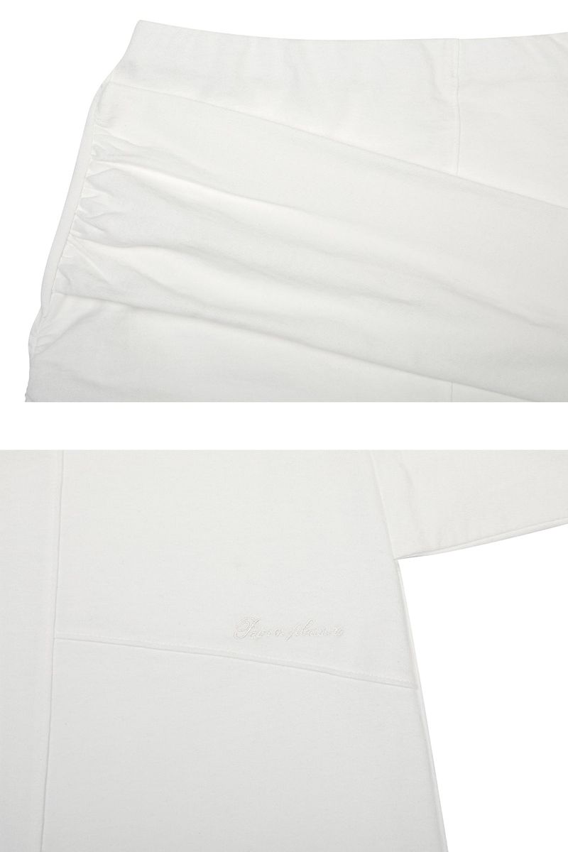 TIED LONG SKIRT white