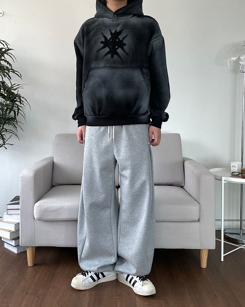 Side Snap Wide Sweatpants