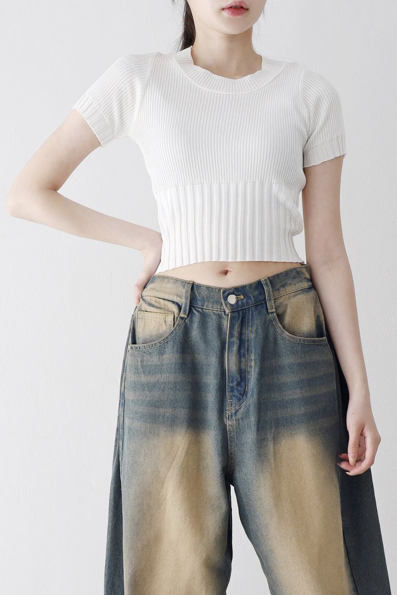 NONCODE（ノンコード）の「Belle Round Golji Crop Tee（Tops）」