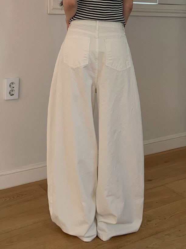 Devil Balloon Pintuck Wide Cotton Pants (3color)