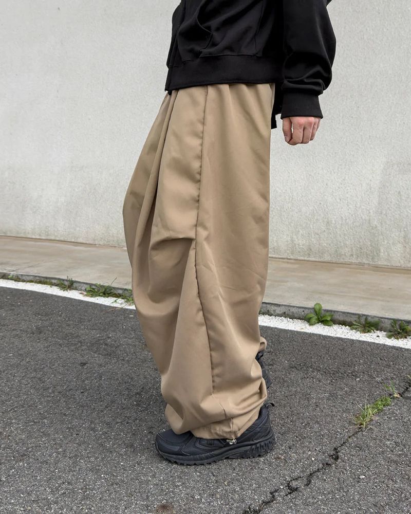 Luve Cotton Curved Wide Pants