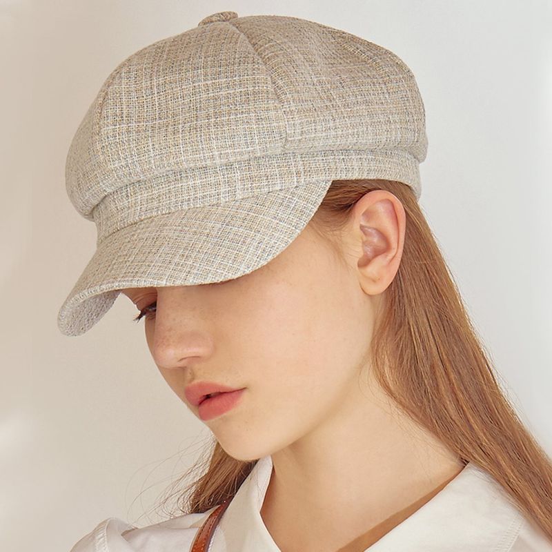 boni newsboy cap - mix light blue