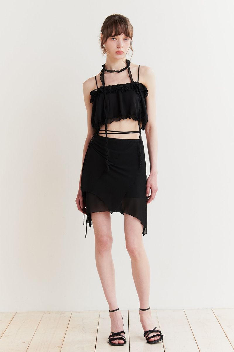 PAIN OR PLEASURE（ペインオアプレジャー）の「LILY SCARF TOP black（Tops）」