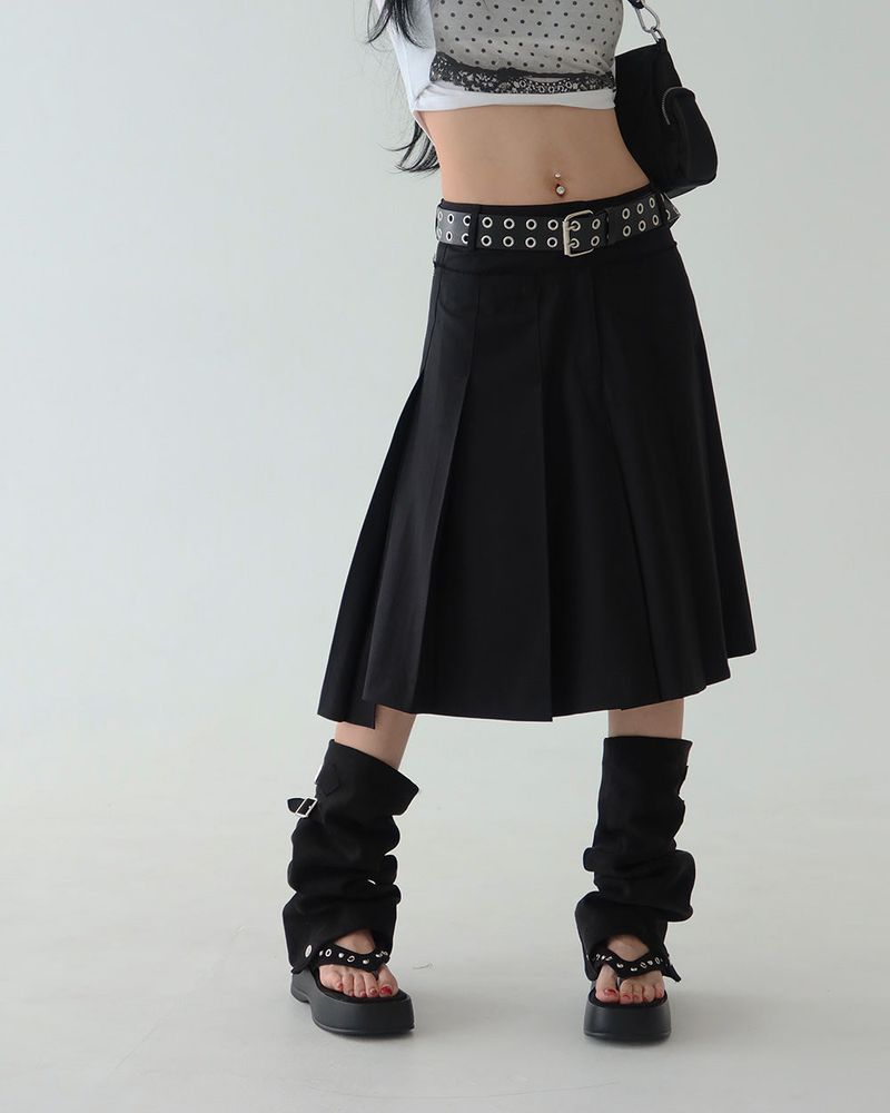 Meet pleats pleated midi skirt