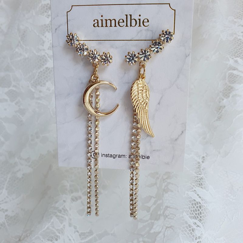 Moon Angel Earring - Gold