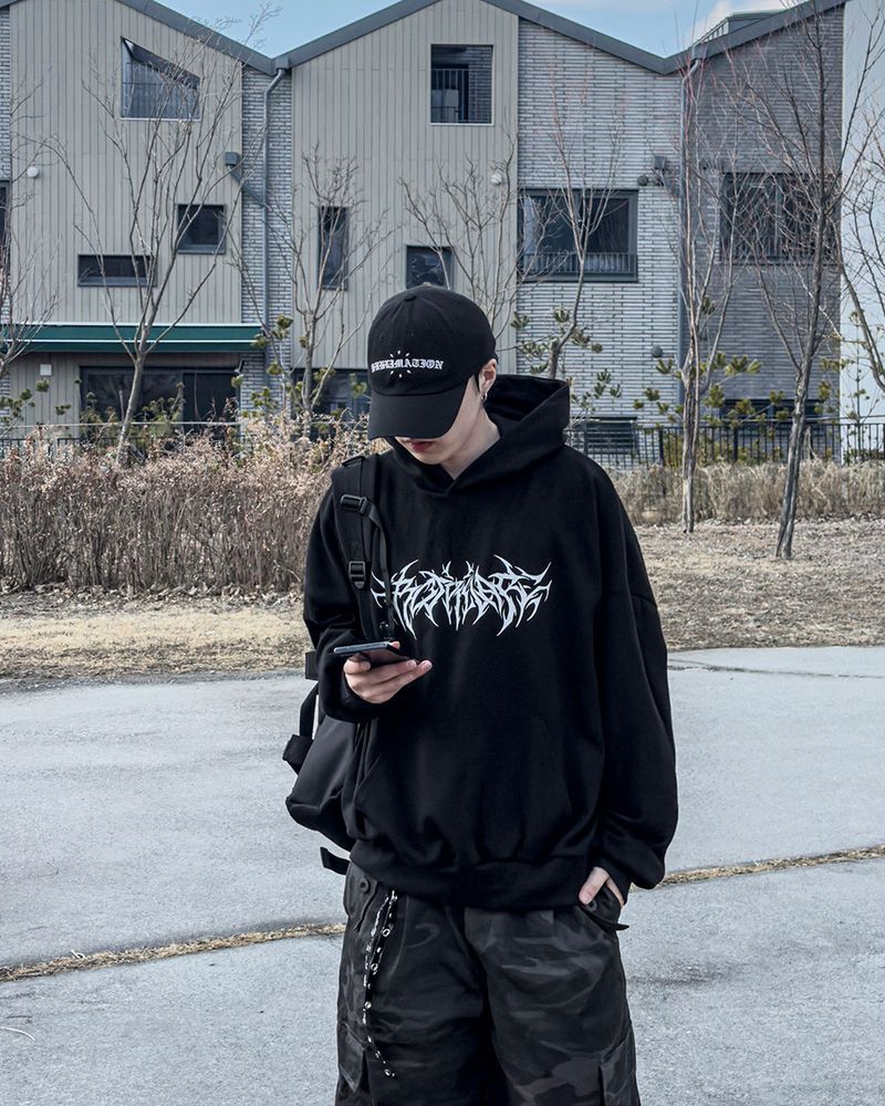 Cable Paint Over Hoodie