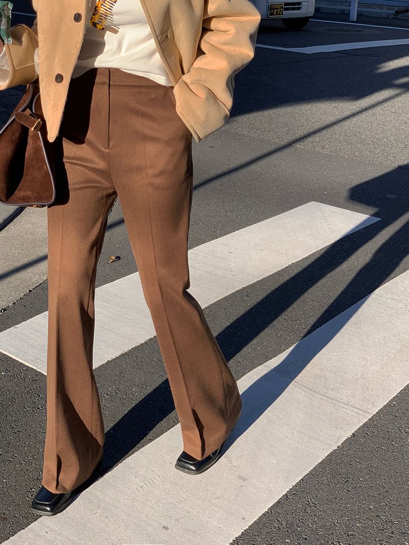 [MADE] [Wool Napping] Winter Warm Long Bootcut Slacks