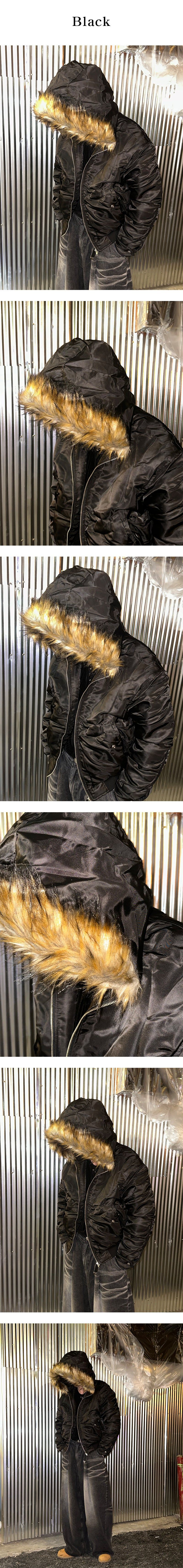 [F/W] Real fur ma-1padding jumper(3color)