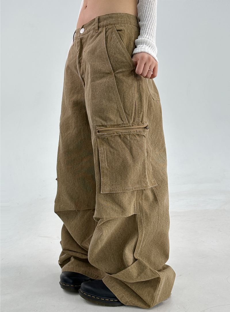 CARGO PIGMENT PANTS🤎🩶💚 - 3 COLORS