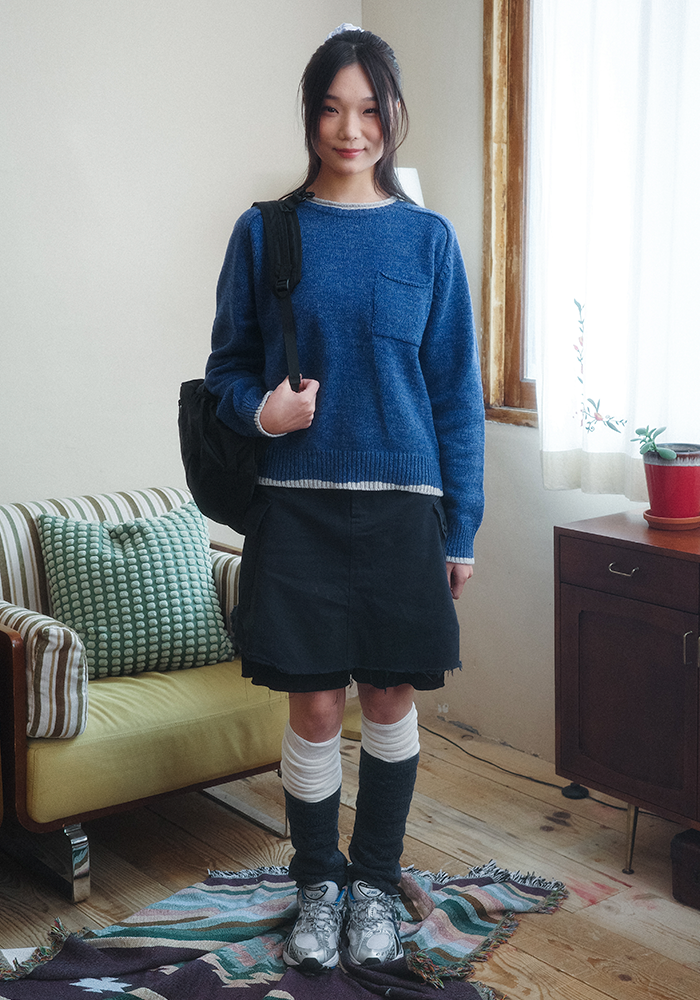 Heisan（ハイサン）の「ダスティニットレグウォーマー Indigo（ファッション小物）」