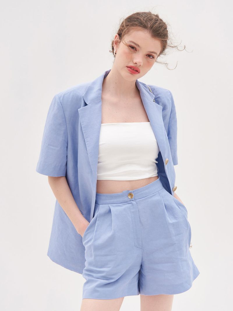 ANN HALF SLEEVES JACKET_PURPLE