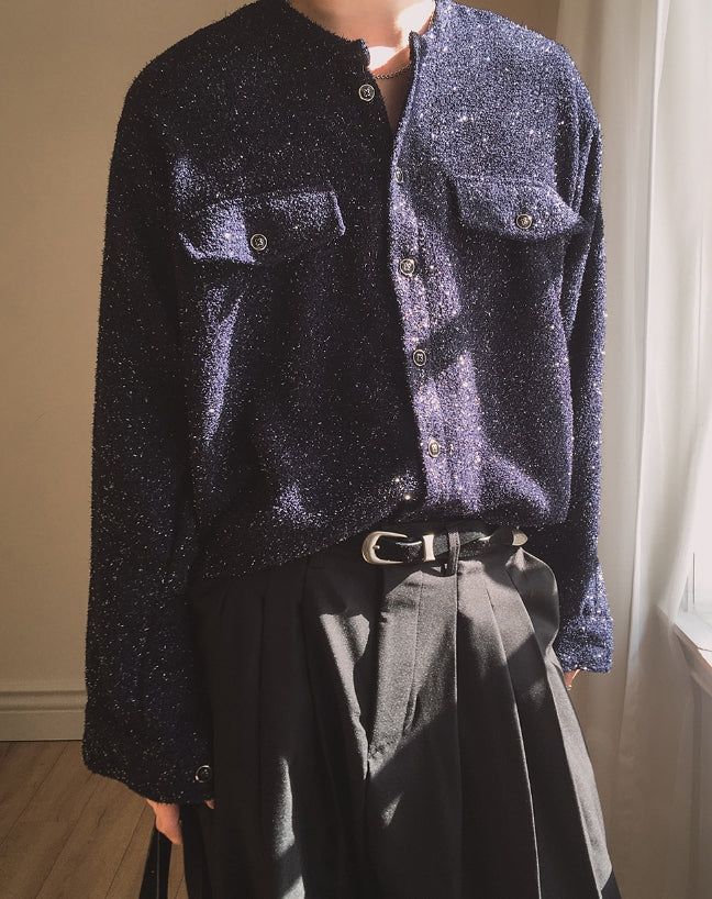 Mir Shining Tweed Crop Jacket