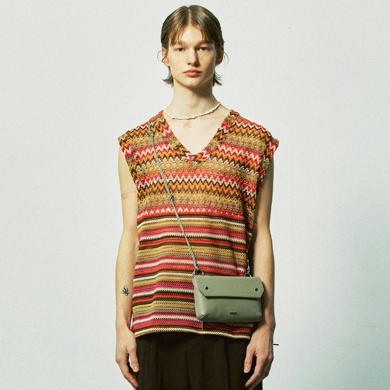 havana beach knit vest red