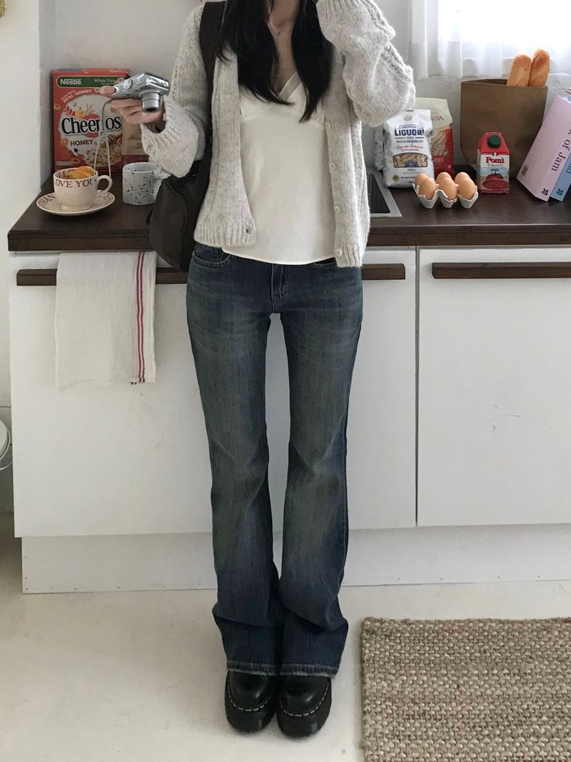 cable cardigan (2 colors)