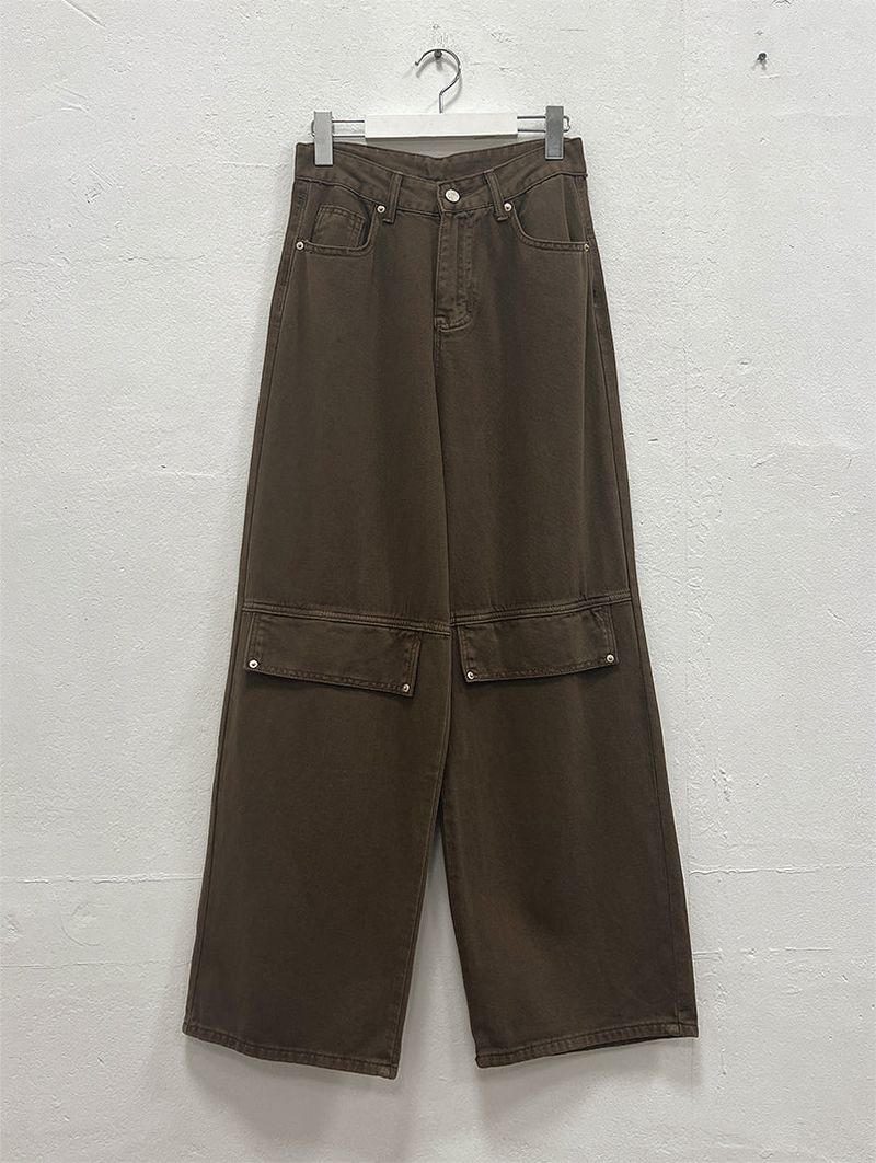POINT BACK CLIP WIDE PANTS (3C)