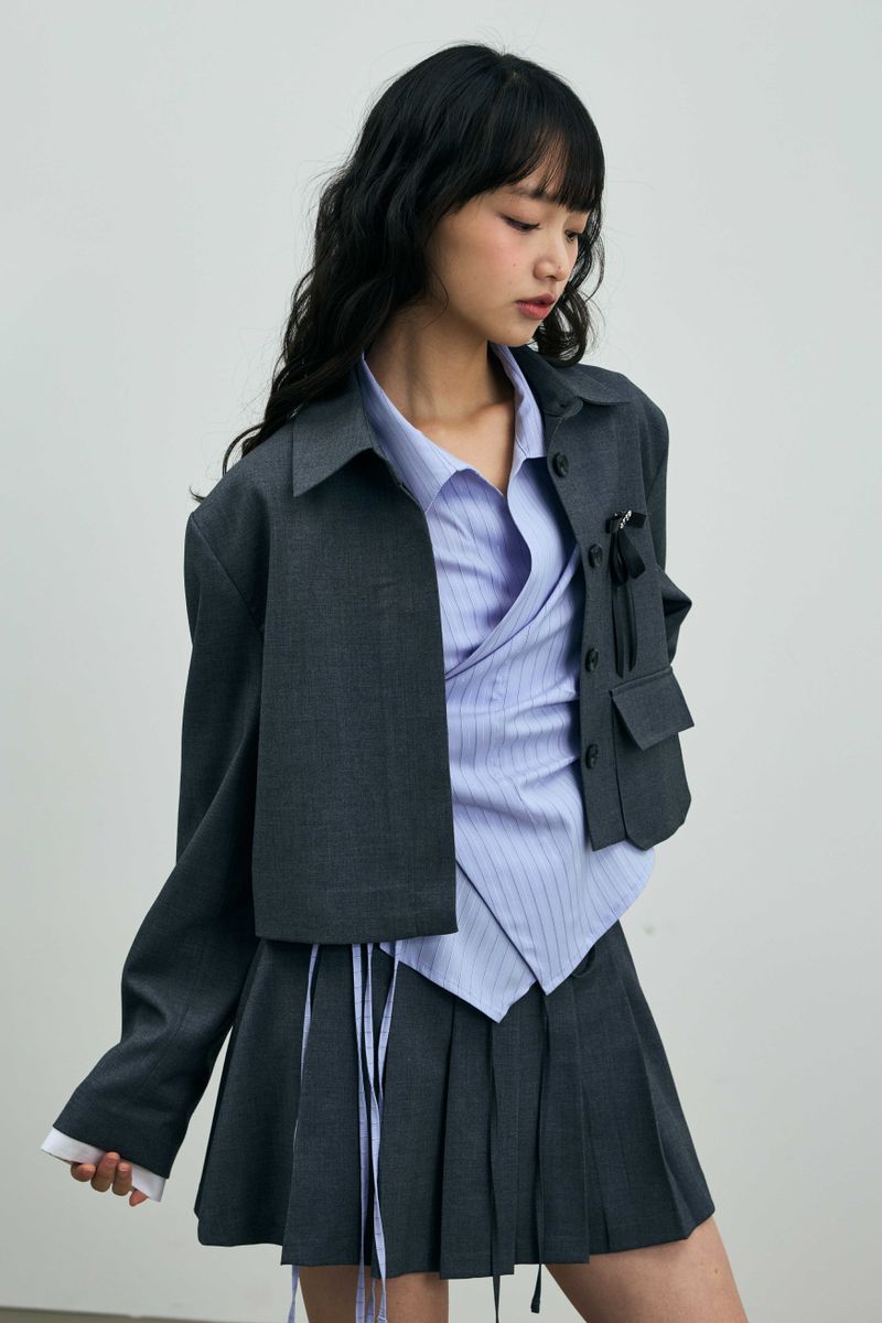 MILD CROP BLAZER / CHARCOAL