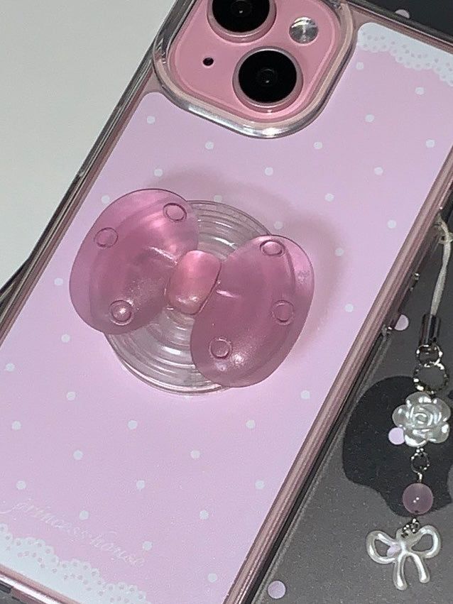princess house（プリンセス ハウス）の「cute ribbon phone grip - pink (normal)（Smartphone Accessories）」