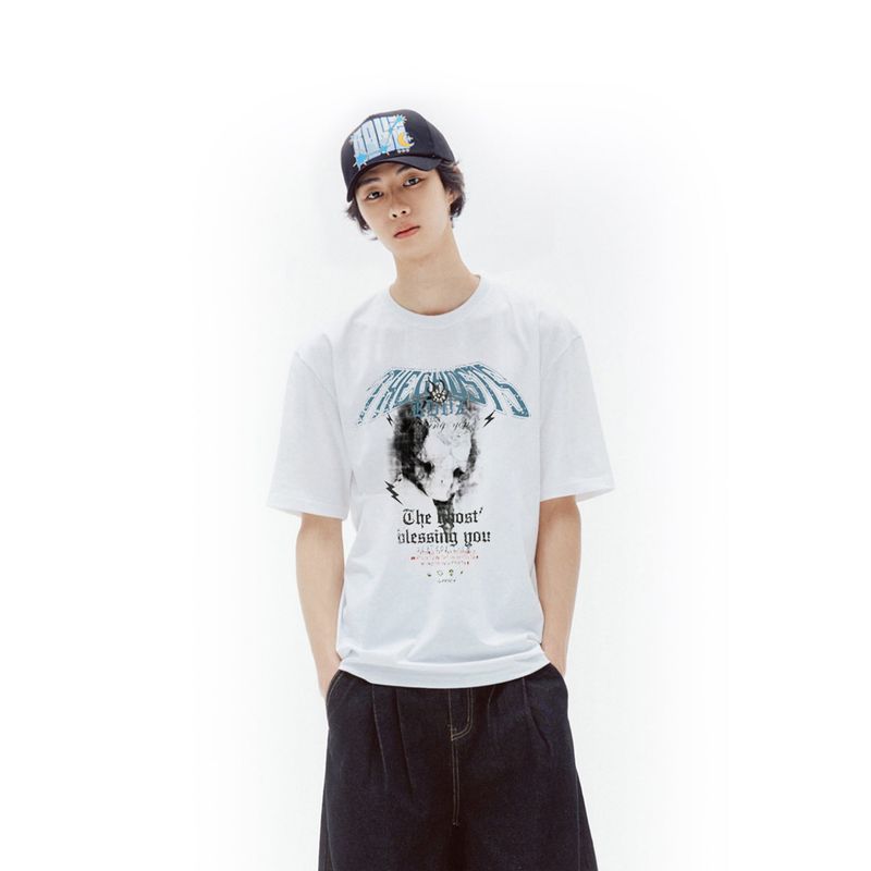 RDVZ（ランデブー）の「スカルバンドピグメントTシャツ（トップス）」