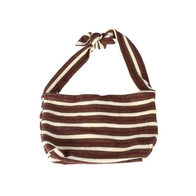 Stripe sling bag_brown