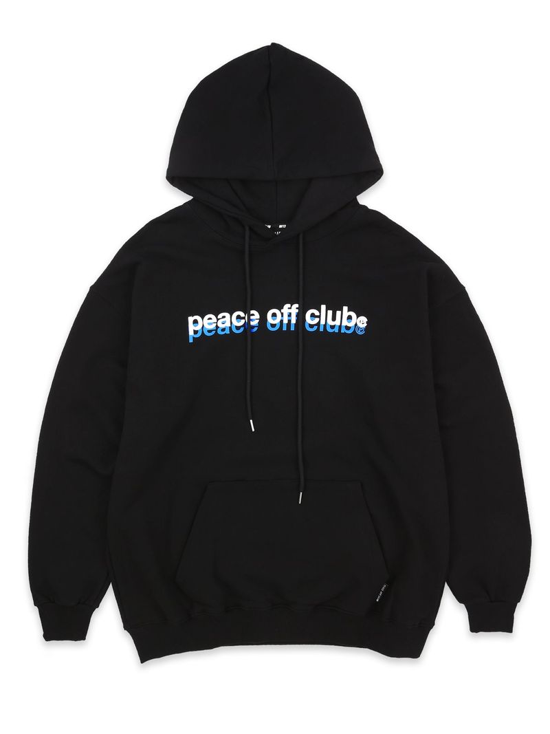 peaceoffclub（ピースオフクラブ）の「Basic_Logo Hooded Sweatshirt BLACK（Tops）」