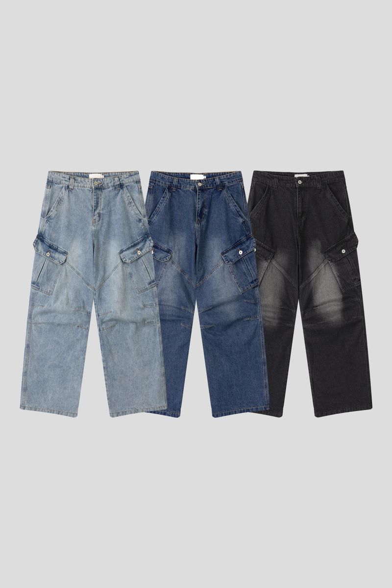 Glide Wide Cargo Denim (3color) (No.1007)