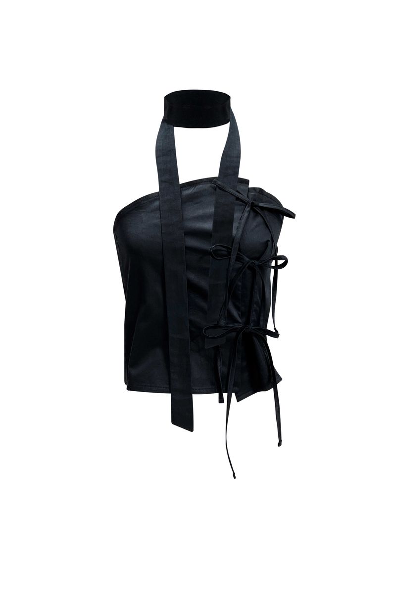 ELFIN SCARF TOP / BLACK