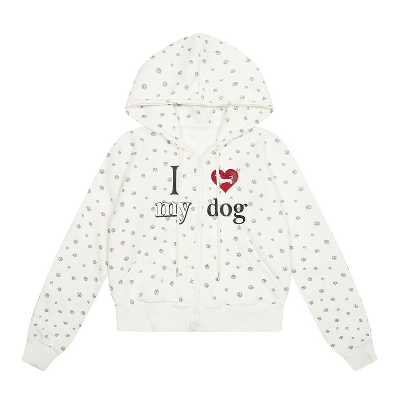 Cozy&Kitsch（コージーアンドキッチ）の「Heart Dog Love Hoodie Zip-up 232645193（Tops）」