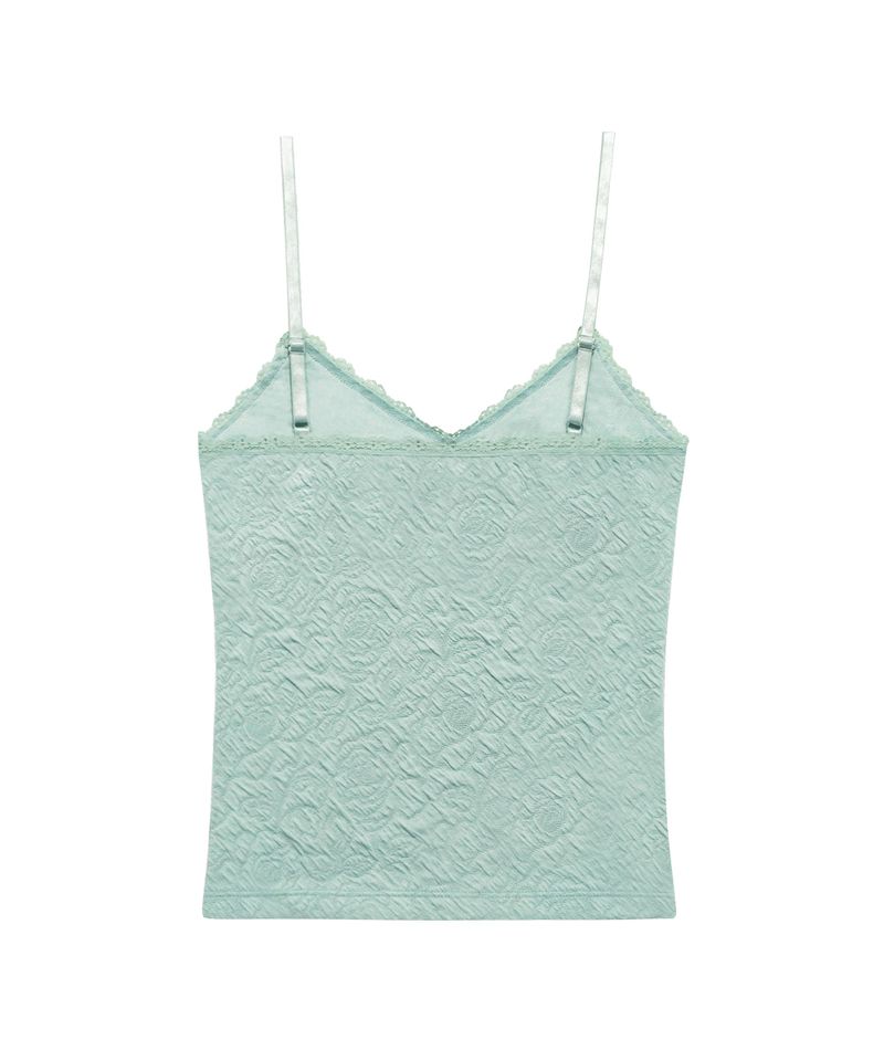 FLOWER EMBOSSED SLEEVELESS MINT