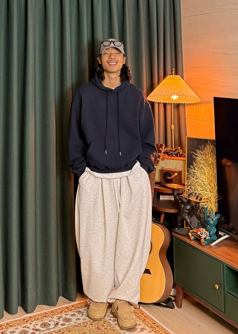 Double-pleated wide string pants 5COLOR