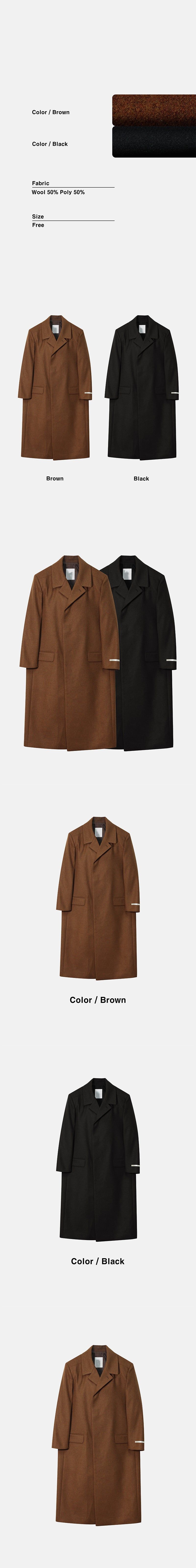  [PREMIUM] Hidden max long coat(2color)