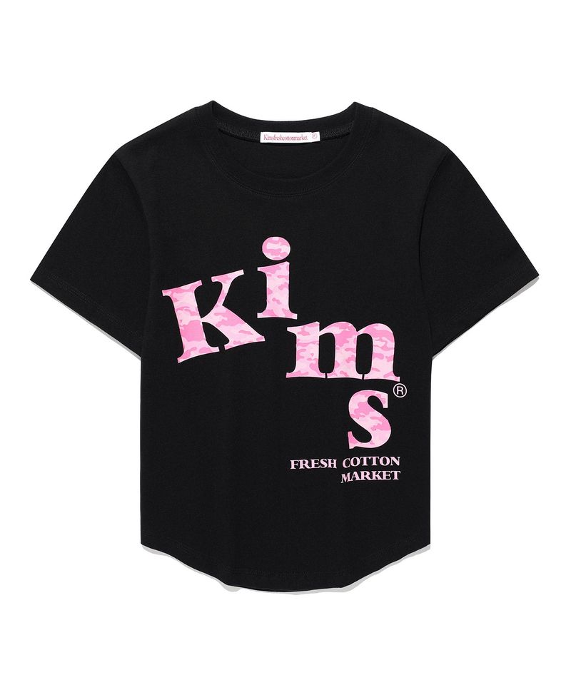 Kims Fresh Cotton Market(キムス フレッシュ コットン マーケット)の「メッシーアルファカモT Black(トップス)」