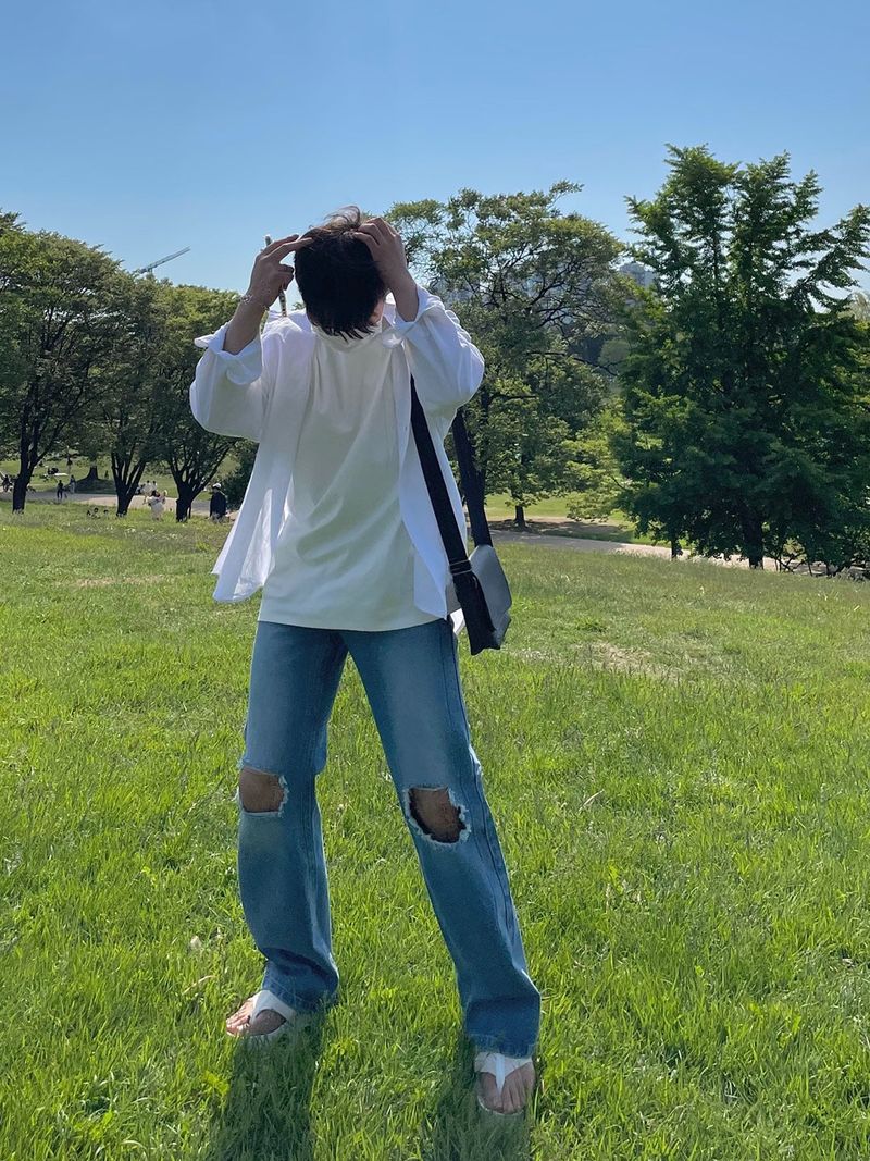 EASY DETROYED DENIM PANTS(2COLOR)