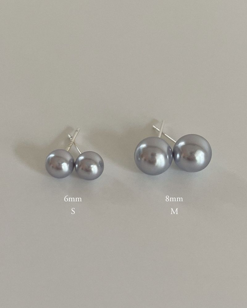 Angel pearl earring (silver)